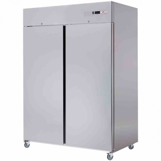 Armoire réfrigérée inox sur roues 1400 L, 2 portes GN 2/1