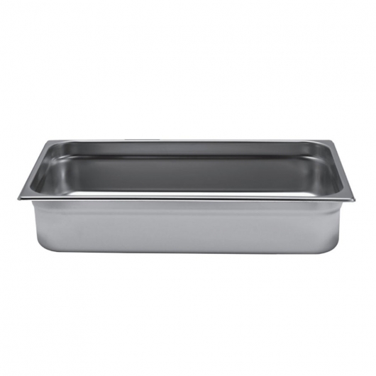 Bac gastro inox, capacité GN 2/1 hauteur 100 mm