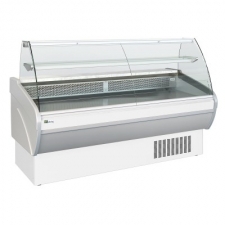 Vitrine bombée froid ventilé avec réserve 1290 x 931 mm