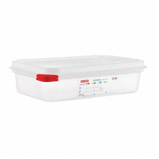 Lot de 4 boîtes alimentaires GN 1/4 1,8L thermorésistantes 