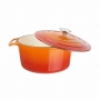 Grande cocotte ronde orange 