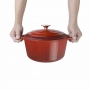 Grande cocotte ronde rouge 