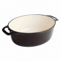 Grande cocotte ovale noire 6L