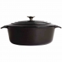 Grande cocotte ovale noire 6L