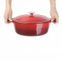 Grande cocotte ovale rouge 6L