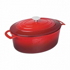 Grande cocotte ovale rouge 6L