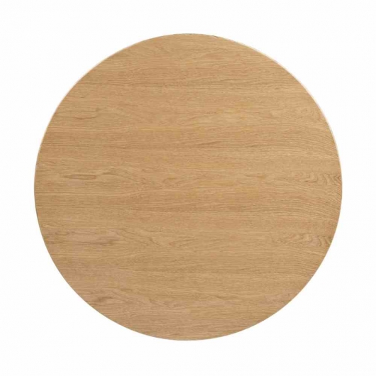 Plateau de table rond pré-percé coloris frêne naturel 60 cm