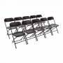 Chaises pliantes noires (lot de 10)