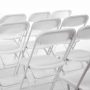 Chaises pliantes blanches (lot de 10)