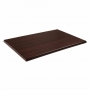 Plateau de table rectangulaire pré percé coloris marron foncé