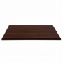 Plateau de table rectangulaire pré percé coloris marron foncé