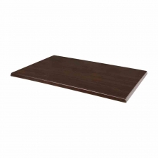 Plateau de table rectangulaire pré percé coloris marron foncé