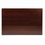 Plateau de table rectangulaire pré percé coloris marron foncé