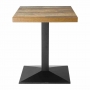 Plateau de table carré effet bois vieilli - 60 cm