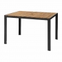 Table rectangulaire en acier et acacia 120 cm