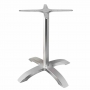 Pied de table base 4 branches aluminium brossé