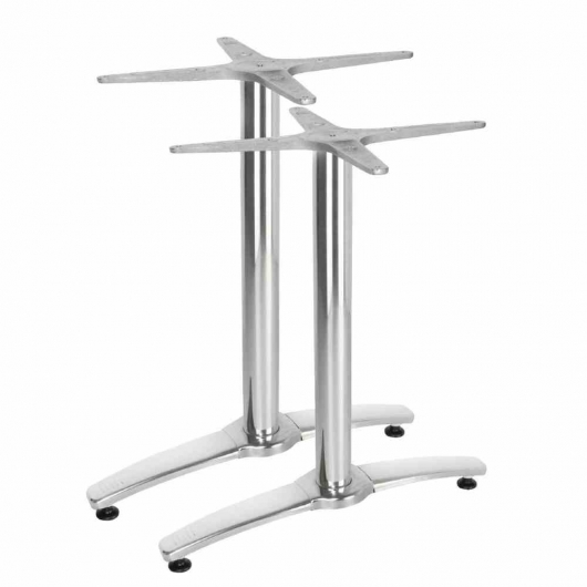 Pied de table double aluminium 