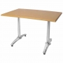 Pied de table double aluminium 