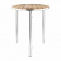 Table ronde en frêne et aluminium 600mm