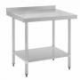 Table en acier inoxydable avec rebord 900 x 700mm