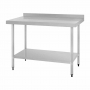 Table en acier inoxydable avec rebord 1200 x 700mm