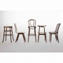 Chaises bistrot en bois courbé finition noyer (lot de 2)