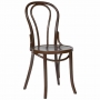 Chaises bistrot en bois courbé finition noyer (lot de 2)