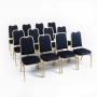 Chaises de banquet à dossier carré bleues (lot de 4)