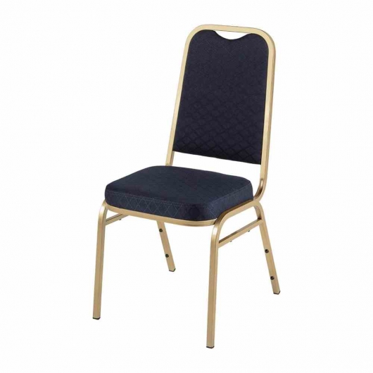 Chaises de banquet à dossier carré bleues (lot de 4)