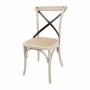 Chaises en chêne avec dossier croisé sable (lot de 2)