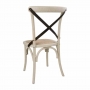 Chaises en chêne avec dossier croisé sable (lot de 2)