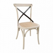 Chaises en chêne avec dossier croisé sable (lot de 2)