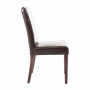 Chaises en simili cuir marron foncé (lot de 2)