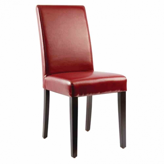 Chaises en simili cuir rouge (lot de 2)