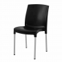 Chaises bistro empilables noires (lot de 4)