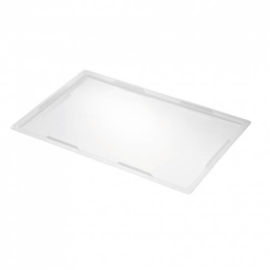 Couvercle pour caisse pleine 600 x 400 x 25 mm - blanc