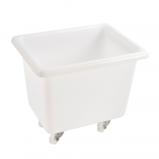 Bac grand volume 500 L - 4 roues pivotantes dont 2 avec freins - blanc