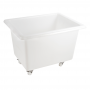 Bac grand volume 220 L - 4 roues pivotantes dont 2 avec freins - blanc