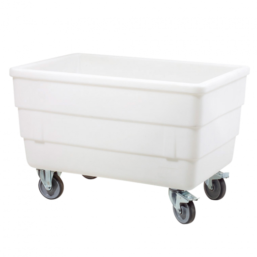 Bac double-paroi 310 L - roues chape inox - blanc - AVEC BONDE