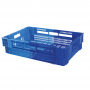 Caisse ajourée empilable emboitable 600 x 400  x 147 mm bicolore 26 L - bleu/bleu