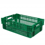 Caisse ajourée empilable emboitable 600 x 400 x 197 mm en PEHD recyclé 37 L – vert