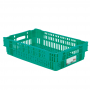 Caisse ajourée empilable emboitable 600 x 400 x 146 mm HACCP - 27 L - vert