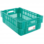 Caisse ajourée empilable emboitable 600 x 400 x 197 mm HACCP - 37 L - vert