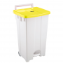 Collecteur à pédale 100 L - couvercle jaune