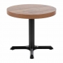 Plateau de table rond 60 cm effet bois vieilli