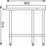 Table d'angle inox 700 mm