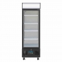 Armoire réfrigérée positive avec caisson lumineux série G noire 218 L