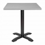 Plateau de table carré en aluminium gris clair 700 mm