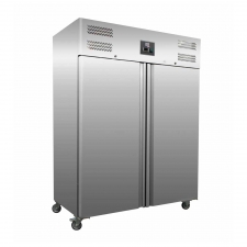 Armoire froide positive GN 2/1  inox 1400 L - 2 portes pleines