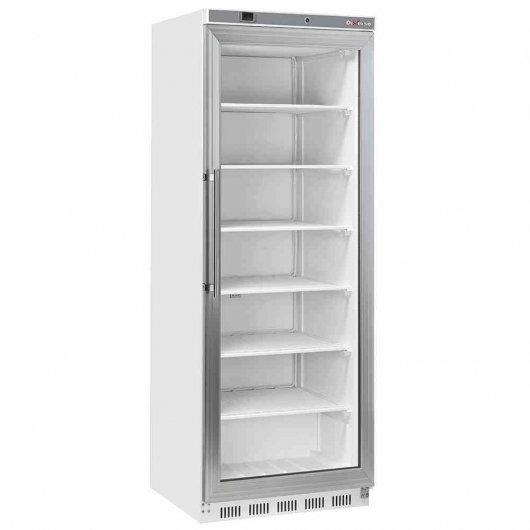 Armoire congélateur porte vitrée statique 400 L blanc